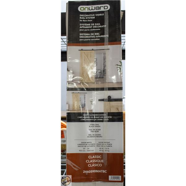 INTERIOR BARN DOOR KIT- MATTE BLACK