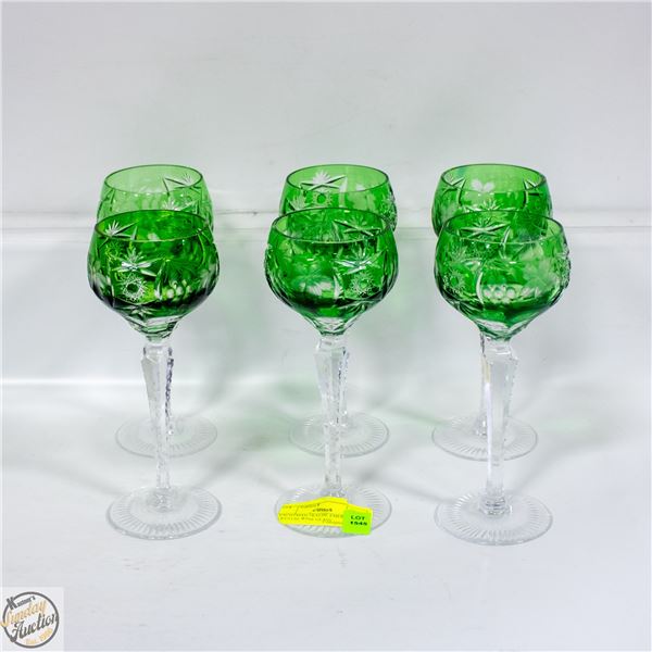 NACHTMAN TRAUBE EMERALD CUT CRYSTAL WINE GLASS