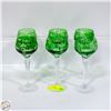 Image 1 : NACHTMAN TRAUBE EMERALD CUT CRYSTAL WINE GLASS
