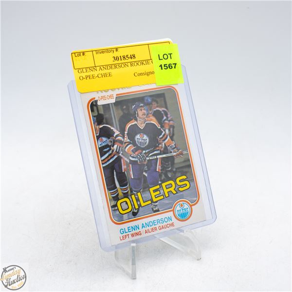GLENN ANDERSON ROOKIE CARD O-PEE-CHEE