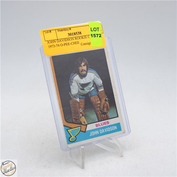 JOHN DAVIDSON ROOKIE CARD 1973-74 O-PEE-CHEE
