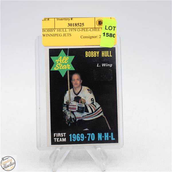 BOBBY HULL 1979 O-PEE-CHEE W/ WINNIPEG JETS