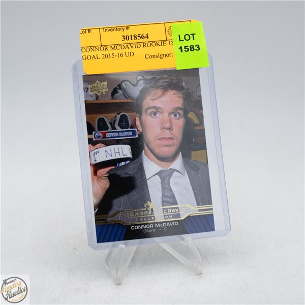 CONNOR MCDAVID ROOKIE 1ST NHL GOAL 2015-16 UD