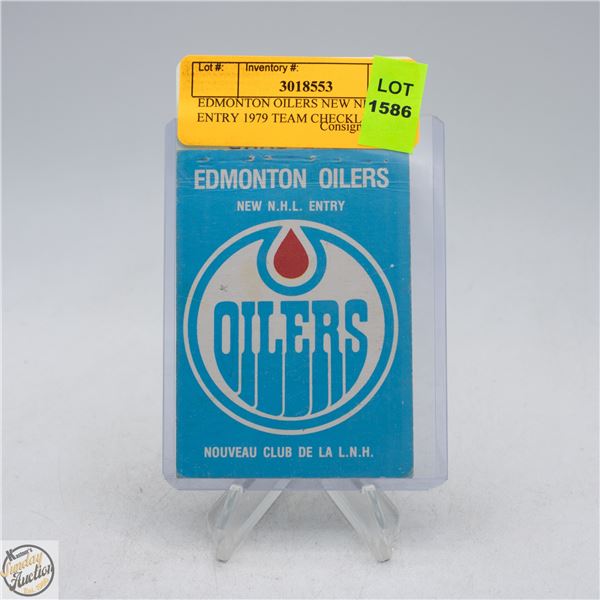EDMONTON OILERS NEW NHL ENTRY 1979 TEAM CHECKLIST