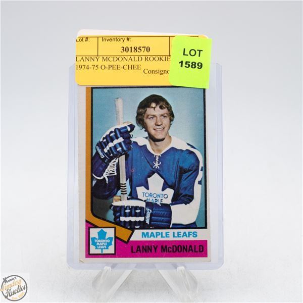 LANNY MCDONALD ROOKIE CARD 1974-75 O-PEE-CHEE