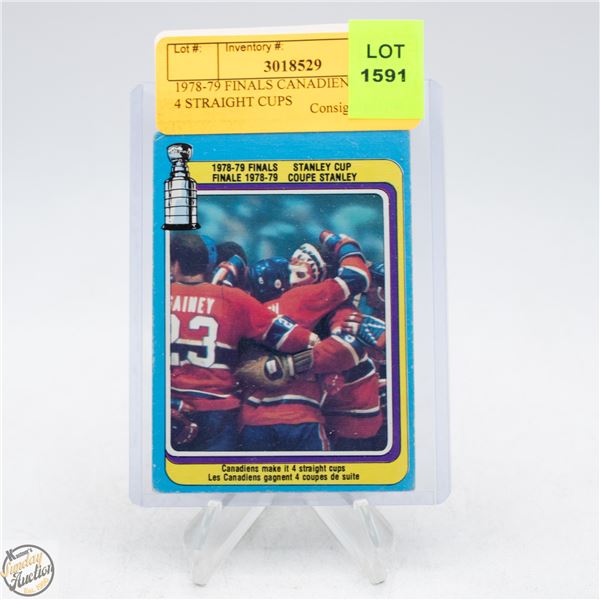 1978-79 FINALS CANADIENS MAKE IT 4 STRAIGHT CUPS