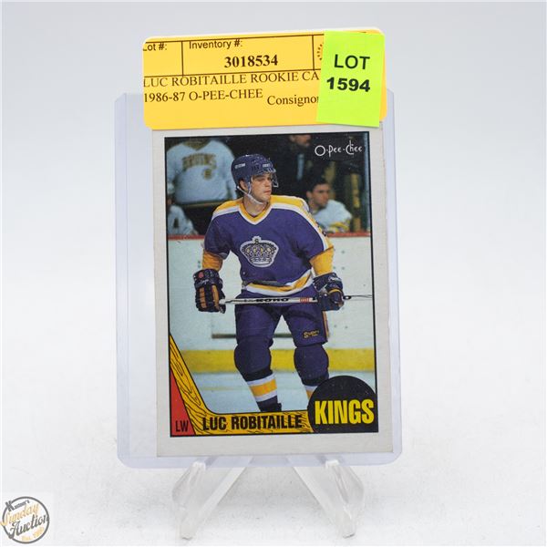 LUC ROBITAILLE ROOKIE CARD 1986-87 O-PEE-CHEE