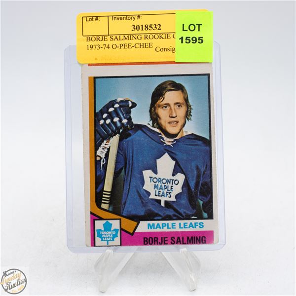 BORJE SALMING ROOKIE CARD 1973-74 O-PEE-CHEE