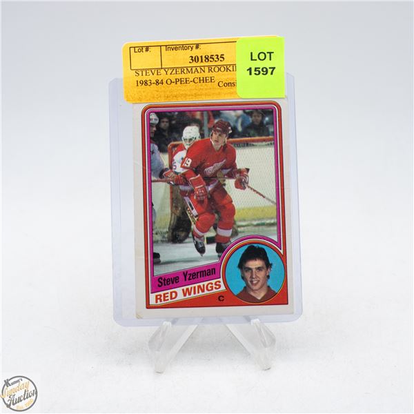 STEVE YZERMAN ROOKIE CARD 1983-84 O-PEE-CHEE