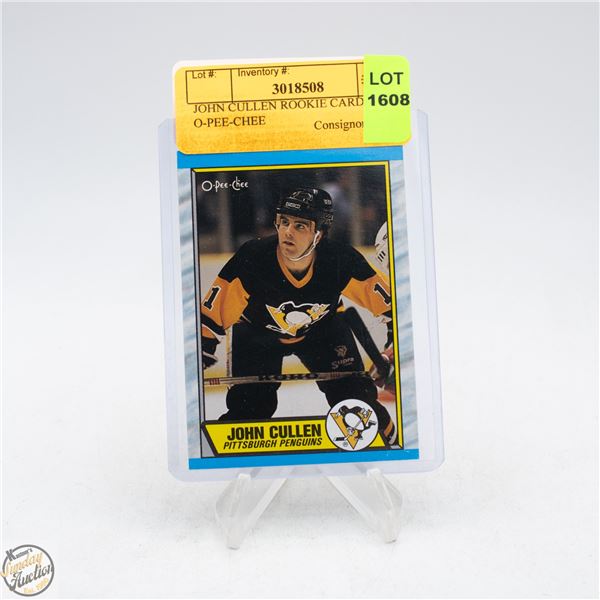 JOHN CULLEN ROOKIE CARD 1988-89 O-PEE-CHEE