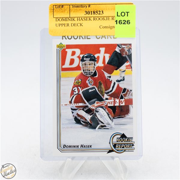 DOMINIK HASEK ROOKIE REPORT UPPER DECK