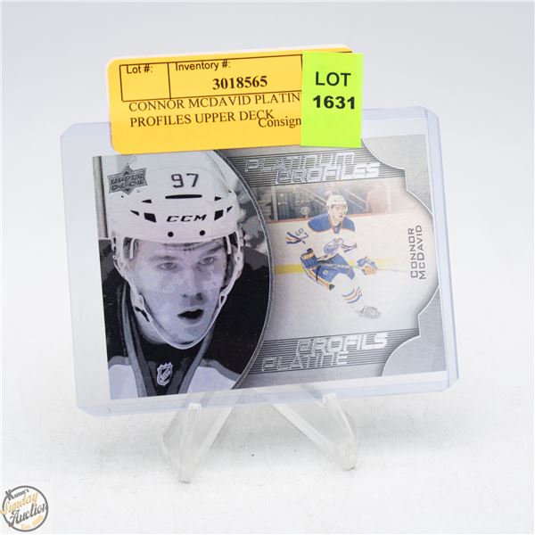 CONNOR MCDAVID PLATINUM PROFILES UPPER DECK