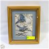 Image 1 : VINTAGE 1968 BASIL EDE "BLUE JAYS IN WINTER"