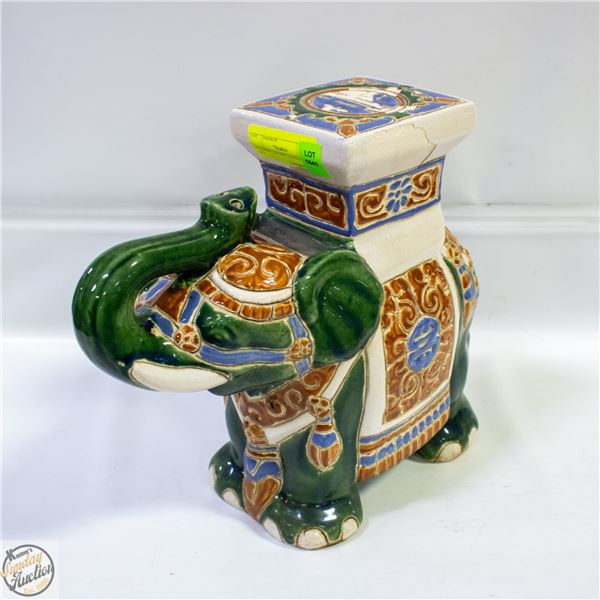 OUTDOOR CERAMIC ELEPHANT - 12"H