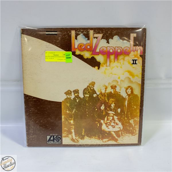 1969 LED ZEPPELIN II RED LABEL LP VINYL ALBUM