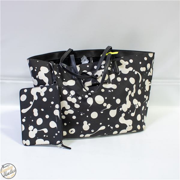 GENUINE MARC JACOBS BLACK WHITE TOTE BAG +