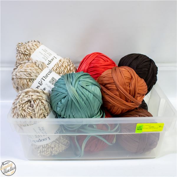 LOT OF YARN AND ACRYLIC