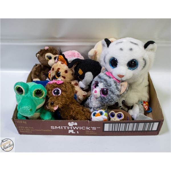 FLAT OF TY PLUSHIES ALL DIFFERENT & ASSORTED