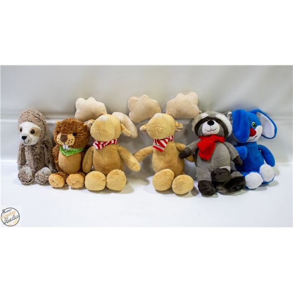 6 KINDER SURPRISE PLUSHIES (5 DIFFERENT)