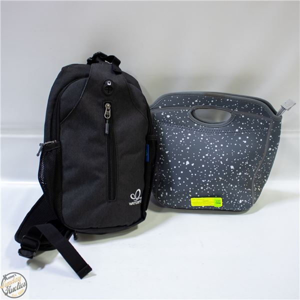 2 BAGS INCLU; LUNCH BAG + CROSS BODY BACKPACK