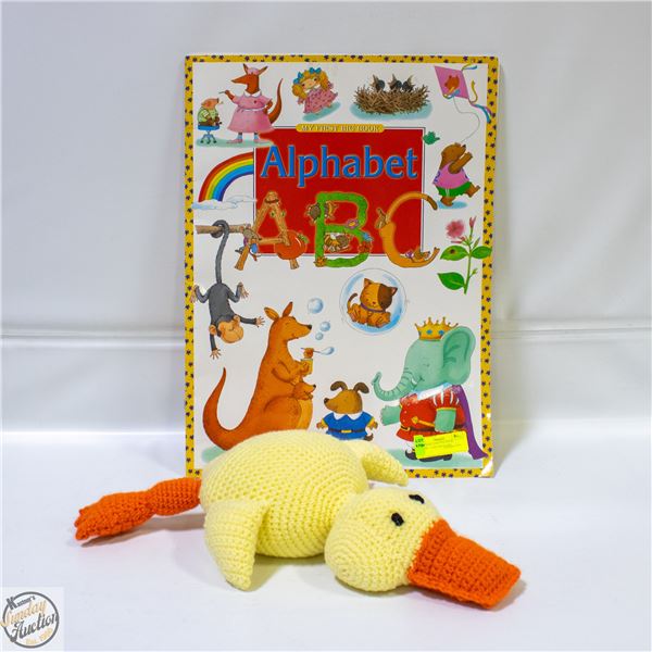 HANDMADE KNITTED DUCK PLUSHIE + CHILDRENS BIG