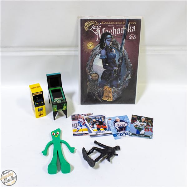 FUNCTIONAL MINIATURE TMNT PIN BALL MACHINE,