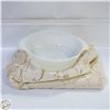 Image 1 : MILK GLASS PYREX MIXING BOWL + HANDMADE