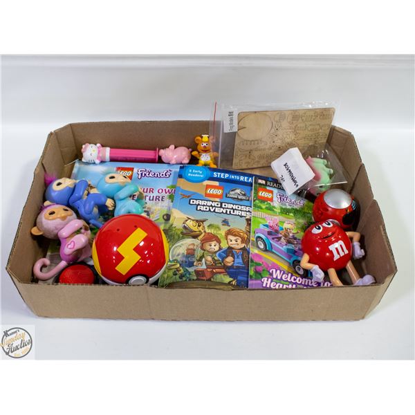 FLAT OF TOYS/BOOKS ETC