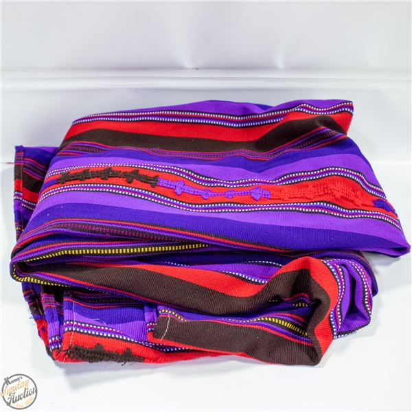 ESTATE NAVAJO THEMED PURPLE RED BLACK THROW