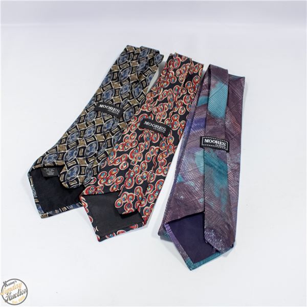 3 MOORES DESIGNER NECK TIES