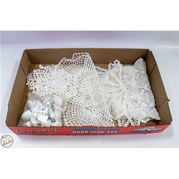 HANDMADE EMBROIDERED DOILIES