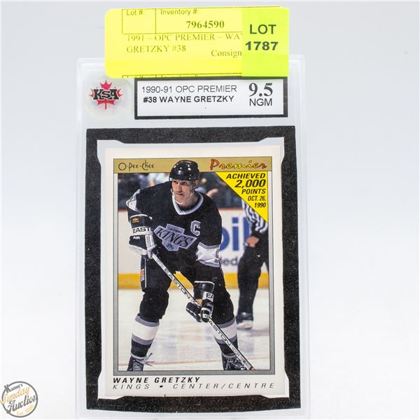 1991 – OPC PREMIER – WAYNE GRETZKY #38