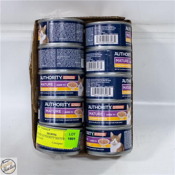 10 X 85G AUTHORITY MATURE 11+ CAT FOOD