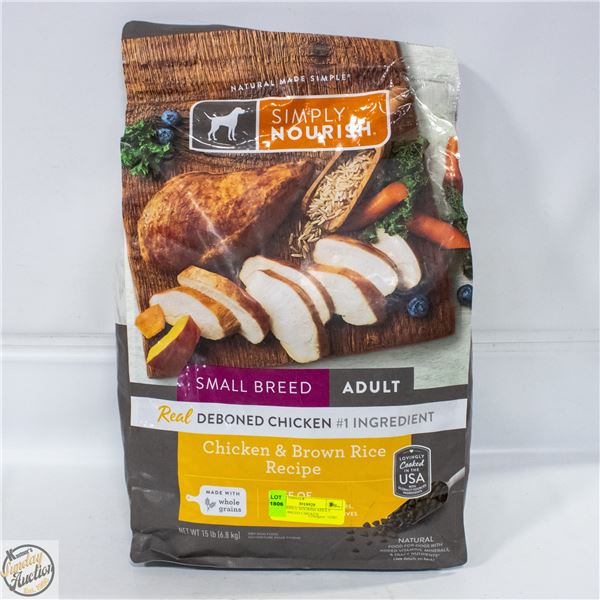 15LB SIMPLY NOURISH ADULT SMALL BREED CHICKEN