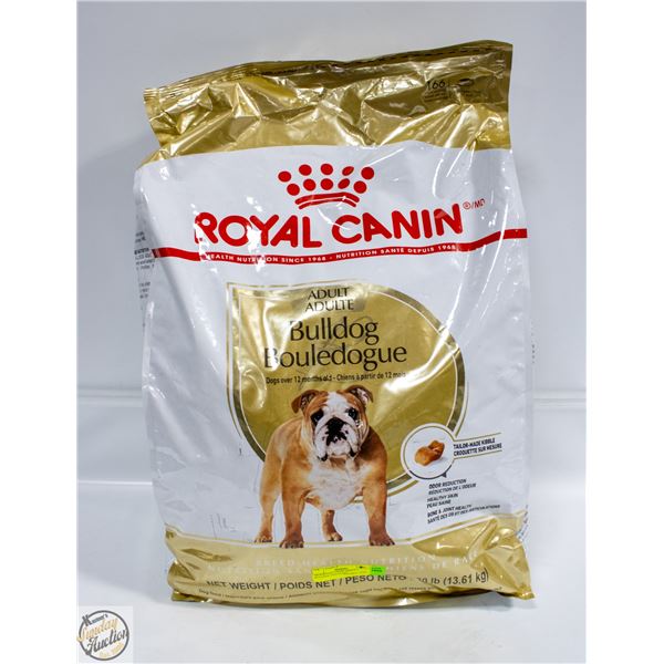30LB ROYAL CANIN ADULT BULLDOG DOG FOOD-