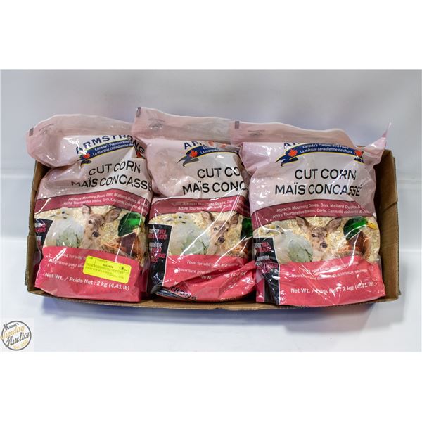 3X4.4LB ARMSTRONG CUT CORN FOOD FOR WILD BIRDS,