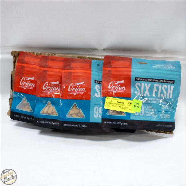 4X35G ORIJEN SIX FISH FREEZE-DRIED CAT TREATS-