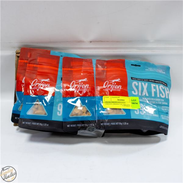 4X35G ORIJEN SIX FISH FREEZE-DRIED CAT TREATS-