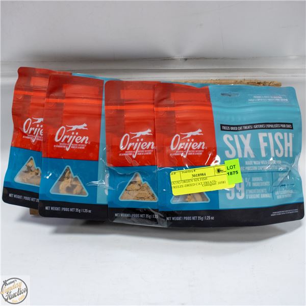 4X35G ORIJEN SIX FISH FREEZE-DRIED CAT TREATS-