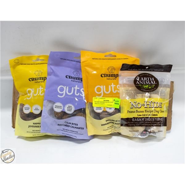 3X130G CRUMPS GUTSY DOG TREATS- HAPPY ,