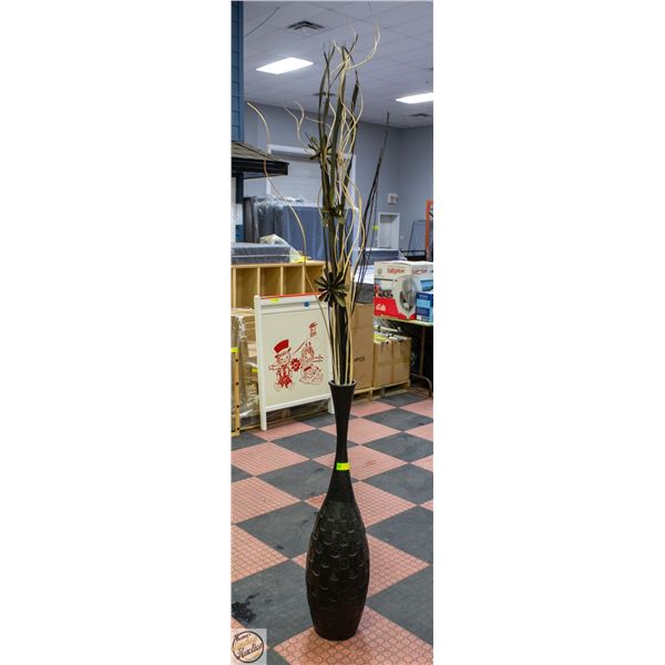 LARGE VASE WITH DRIED DÉCOR CONTENTS