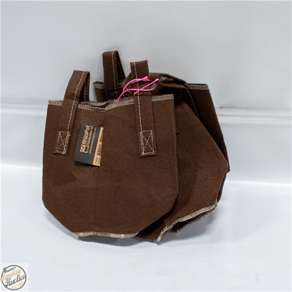3 X FABRIC POT 1 GALLON RHIZOPOT