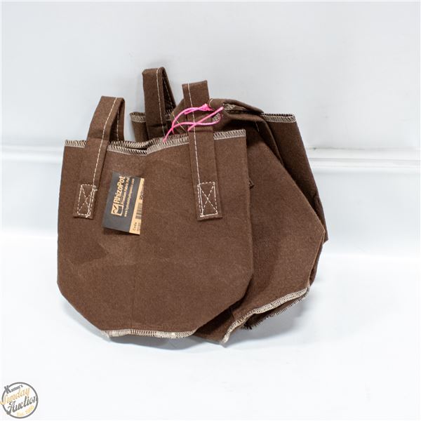 3 X FABRIC POT 1 GALLON RHIZOPOT