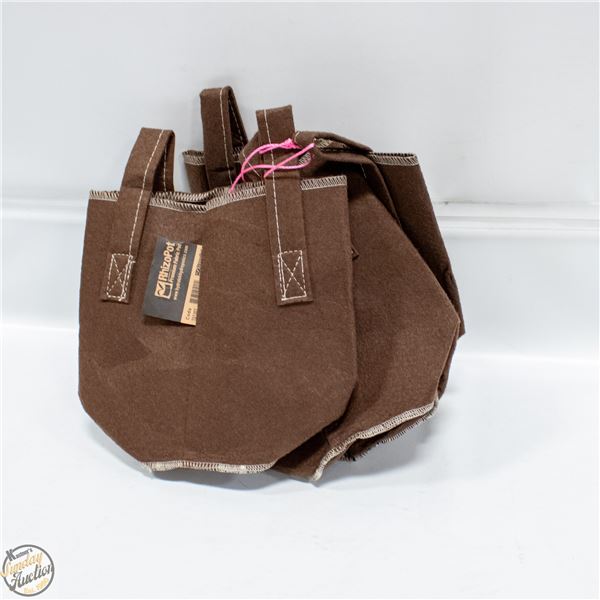 3 X FABRIC POT 1 GALLON RHIZOPOT