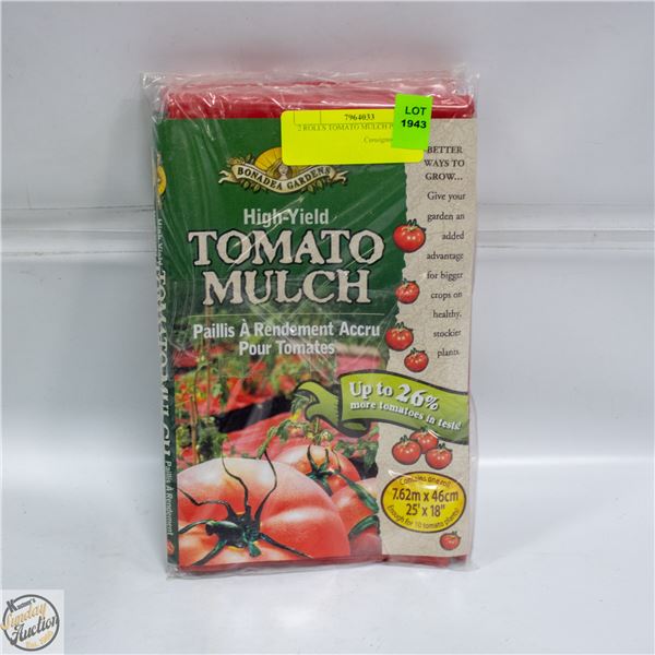 2 ROLLS TOMATO MULCH PLASTIC