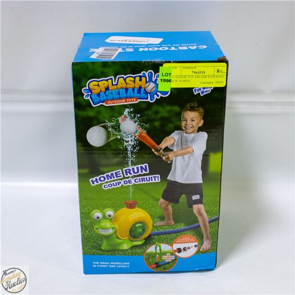 OUTDOOR TOY SPLASH BASEBALL NEW IN BOX