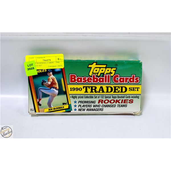 TOPPS BASEBALL CARDS – 1990 TRADED SET