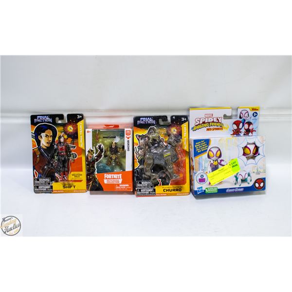 VARIOUS KIDS FIGURINES – SPIDEY AND