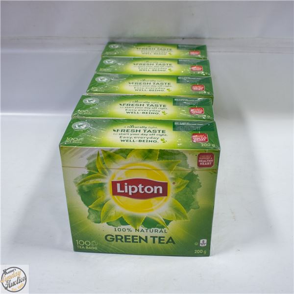 5 X 100 BAGS LIPTON GREEN TEA BB MARCH 2025