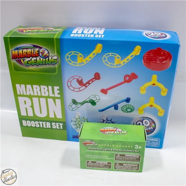 2 MARBLE RUN MARBLE GENUIS SETS